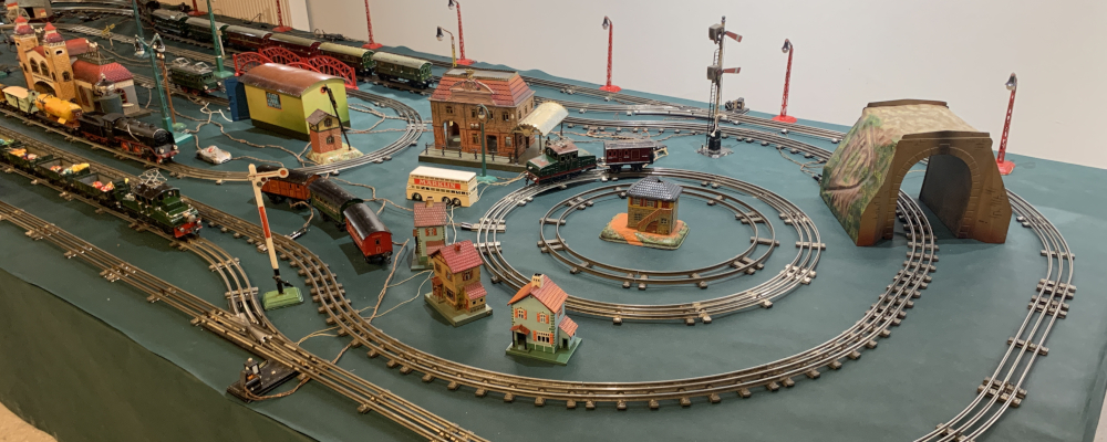 Eine Anlage mit Historischen Spur 1 Modellen während der Ausstellung im Feuerwehr Museum Norderstedt (März-April 2025).